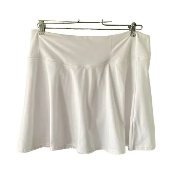 Skort Womens Size XL White Sporty Stretch Casual Pickleball Tennis Skirt - Picture 3 of 10